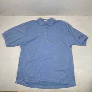 Manheim Palm Beach Munsingwear Polo Shirt Mens Large Blue Golf Short Sleeve